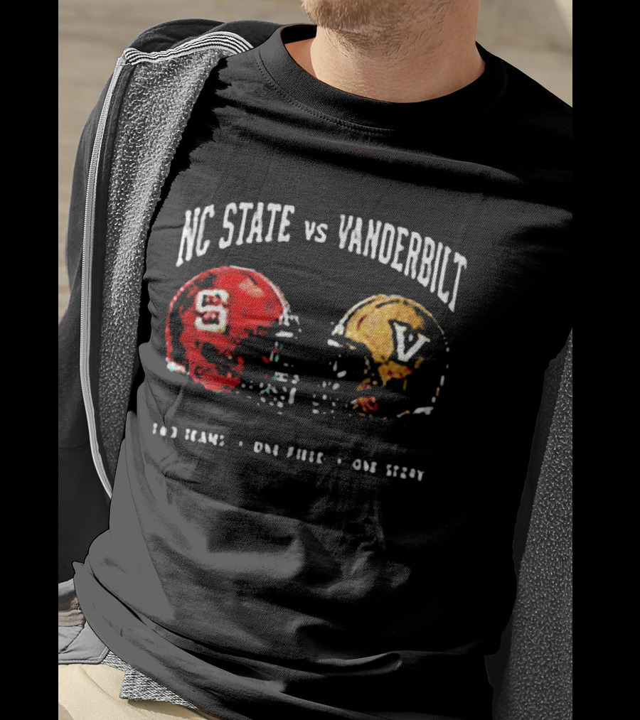 NC State Vs Vanderbilt Two Teams One Field One Story Helmets T-Shirt
