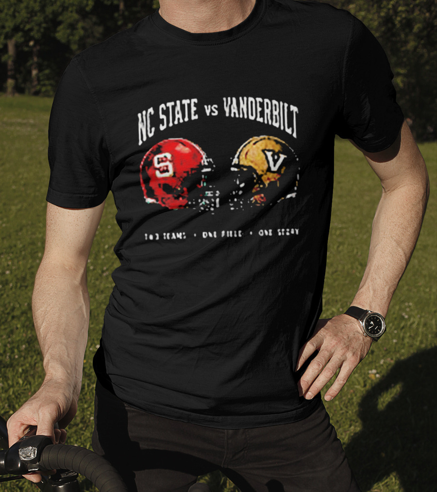 NC State Vs Vanderbilt Two Teams One Field One Story Helmets T-Shirt