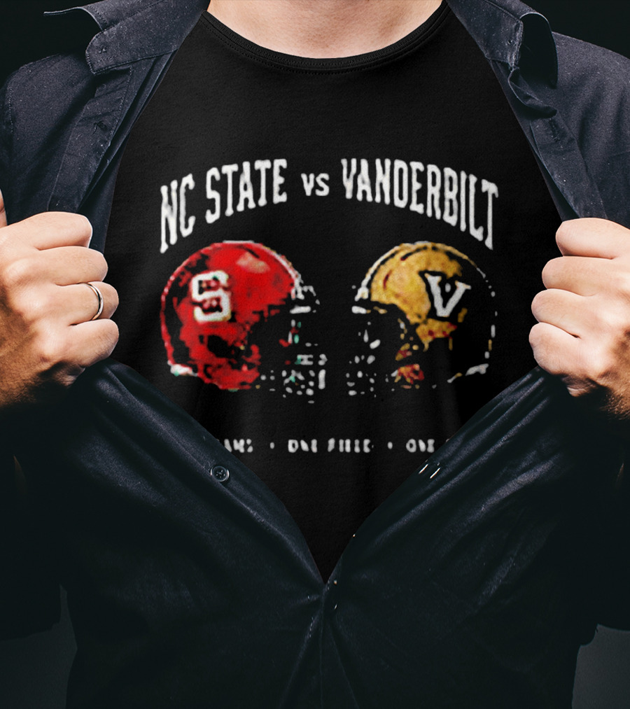 NC State Vs Vanderbilt Two Teams One Field One Story Helmets T-Shirt