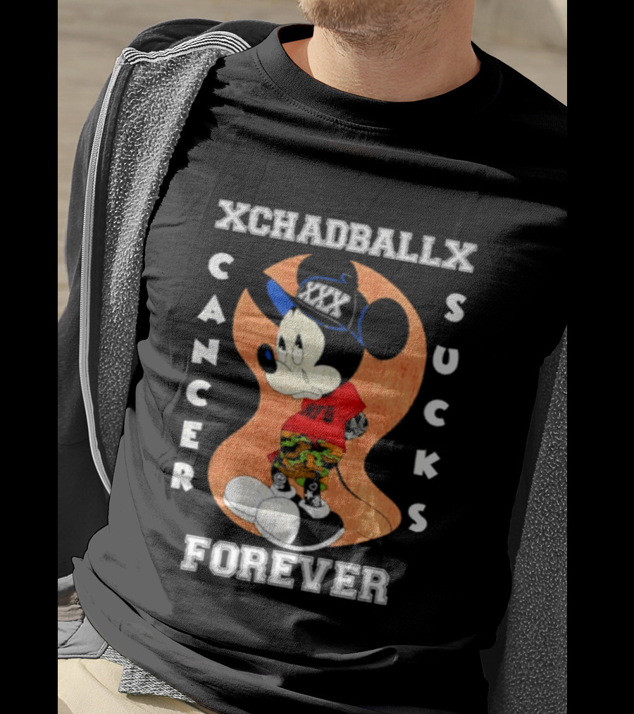 Xchadballx Cancer Sucks Forever Mickey Mouse Camo T-Shirt