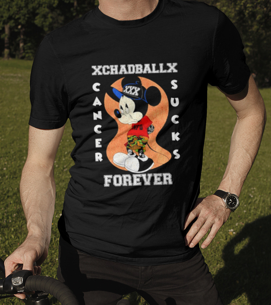 Xchadballx Cancer Sucks Forever Mickey Mouse Camo T-Shirt