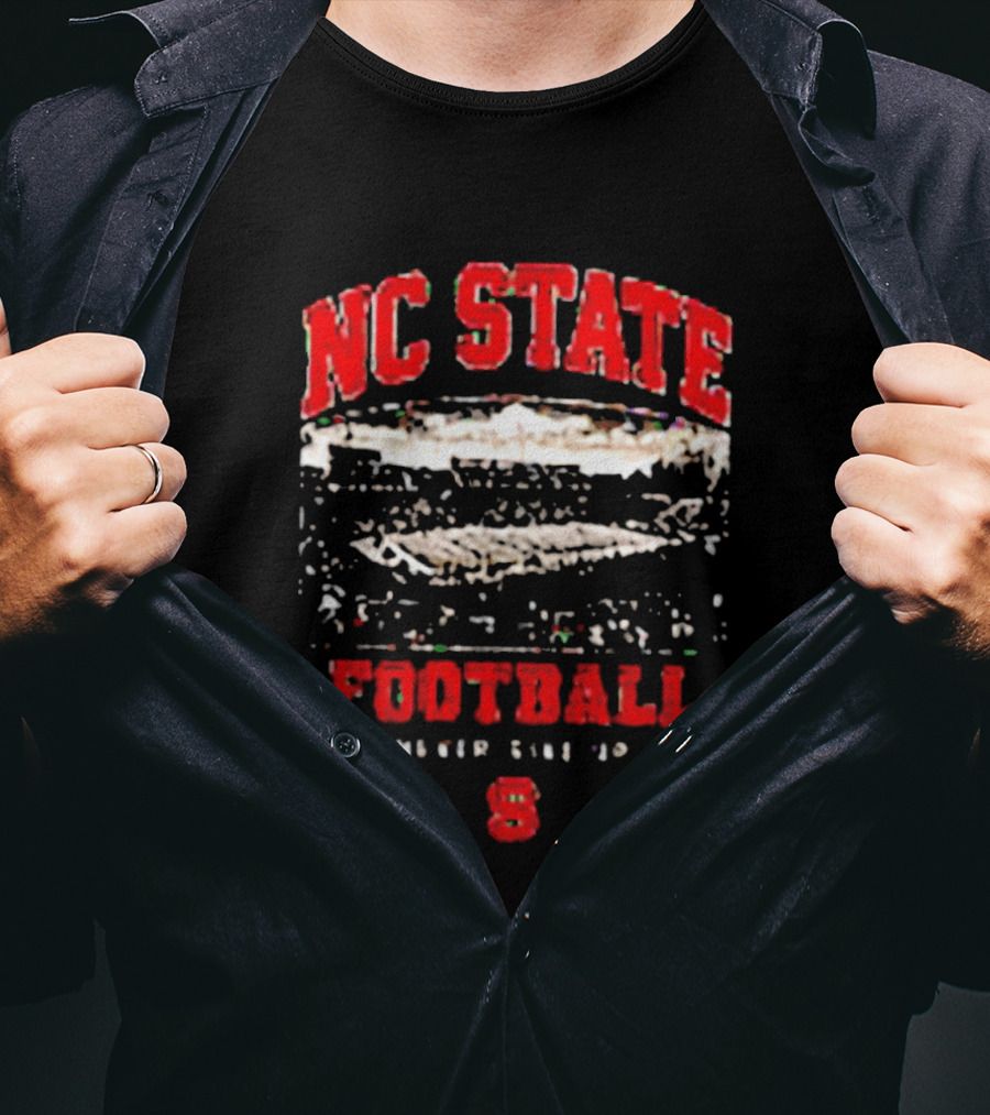 NC State Wolfpack Football Never Give Up Stadium 8 T-Shirt