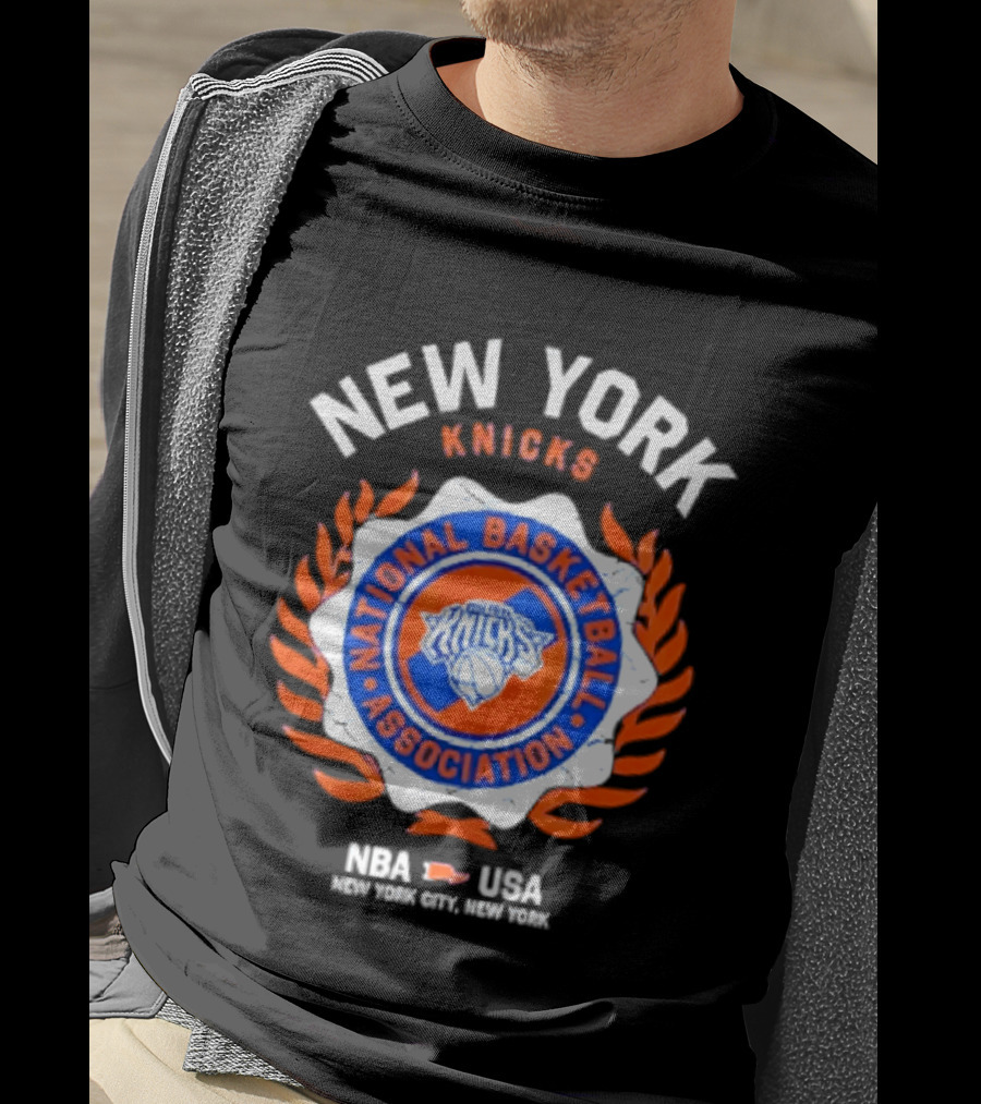 New York Knicks NBA USA National Basketball Association Laurel Crest 2026 T-Shirt