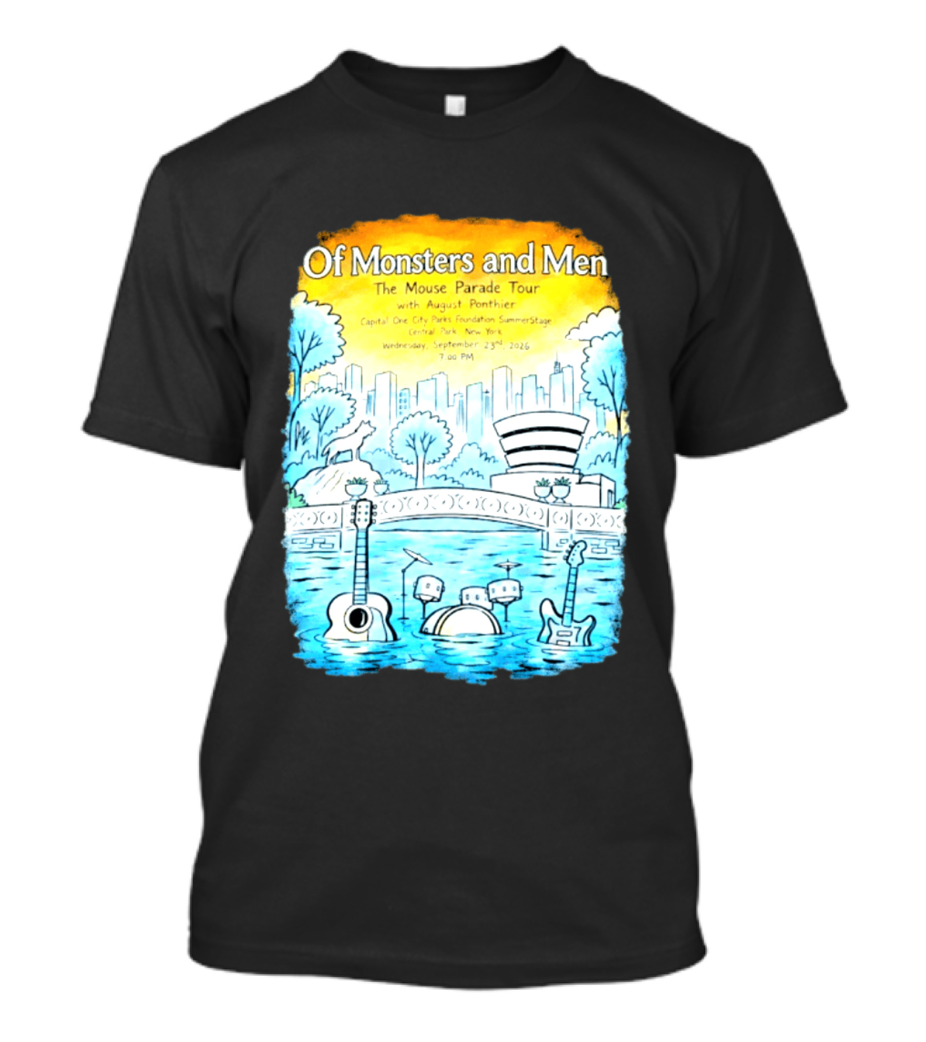 Of Monsters And Men The Mouse Parade Tour September 23 2026 Central Park New York T-Shirt