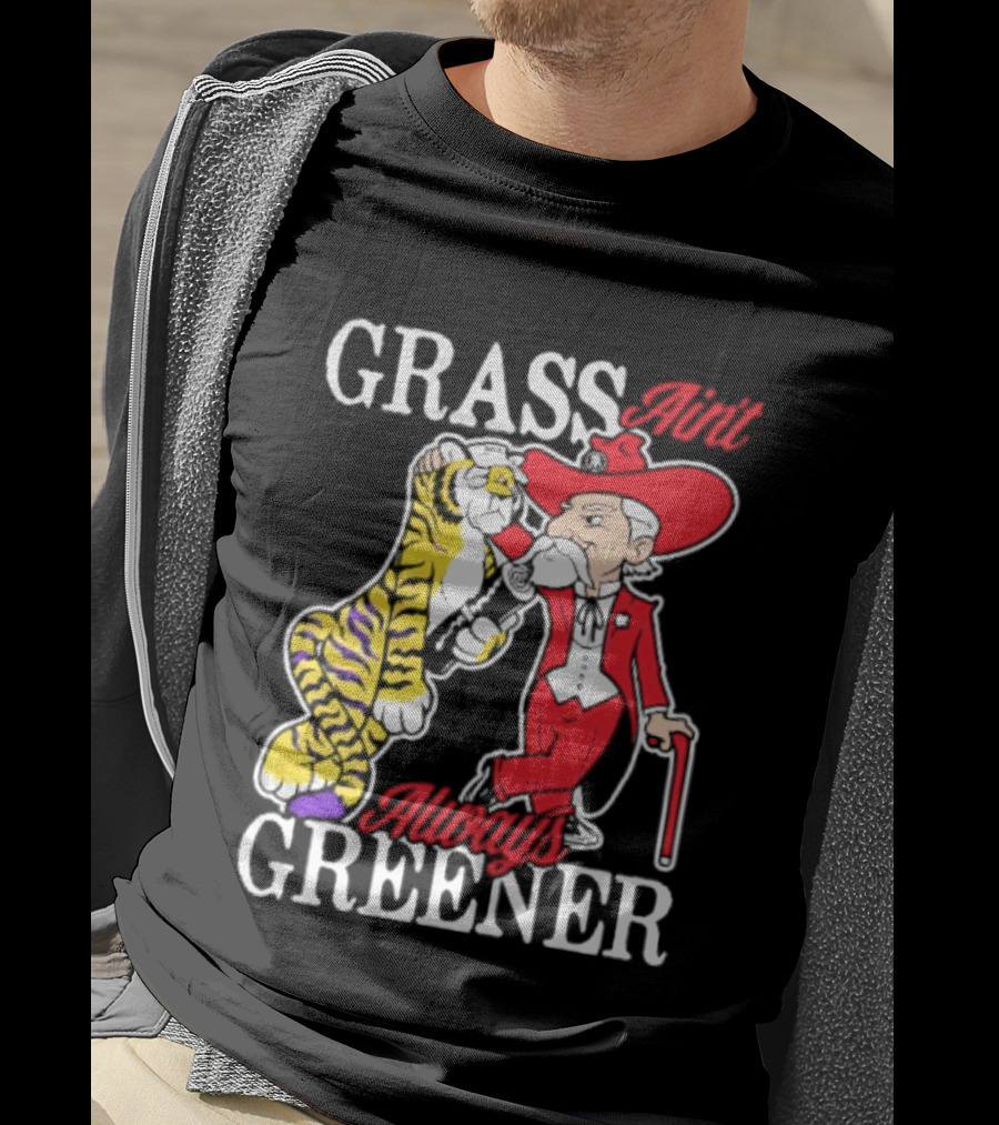 Ole Miss Rebels Vs LSU Tigers Grass Ain't Greener 2026 NCAA T-Shirt