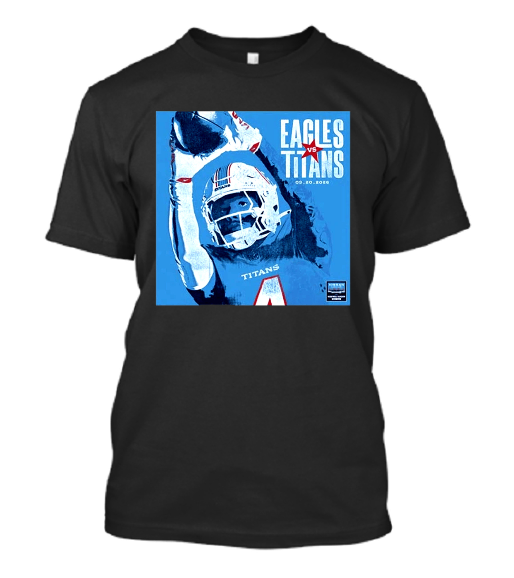 Eagles Vs Titans September 20 2026 Nissan Stadium Nashville TN T-Shirt