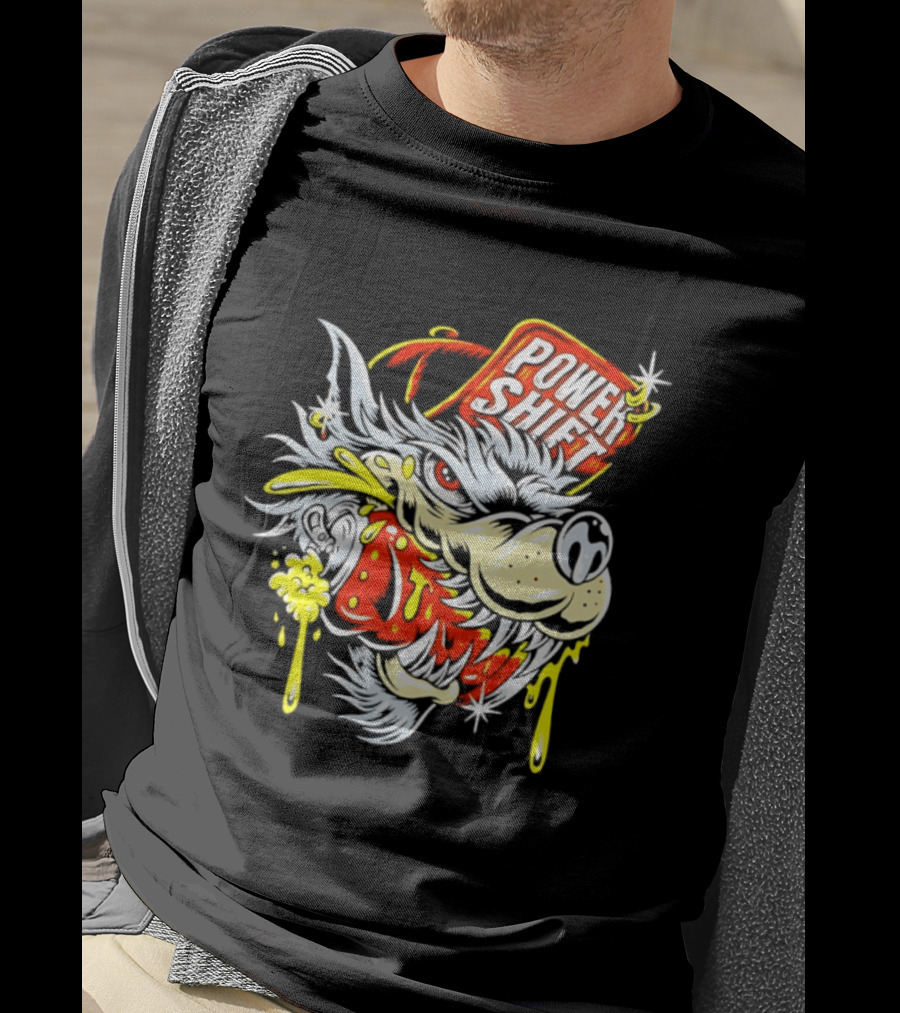 Power Shift Wolf Streetwear Urban Style Clothing T-Shirt