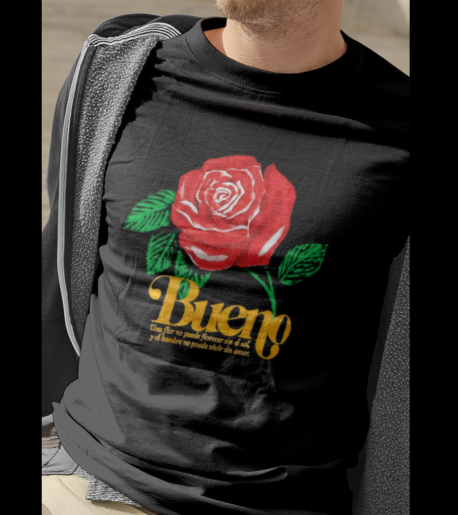 Quenton Jackson Bueno Red Rose Flower T-Shirt