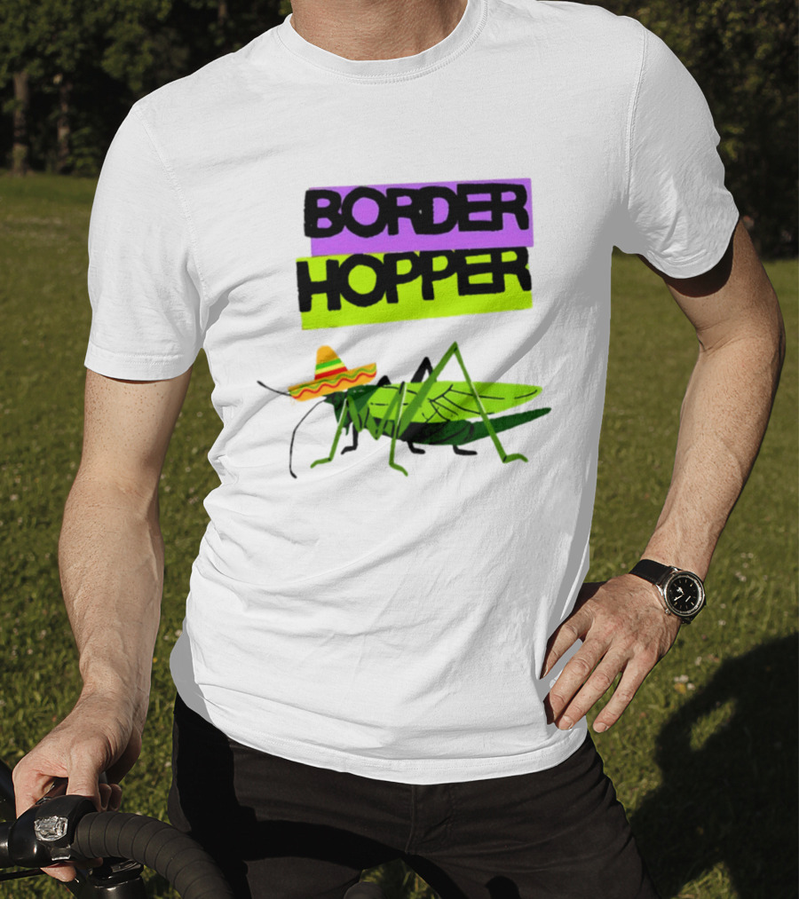 Border Hopper Sombrero Grasshopper T-Shirt