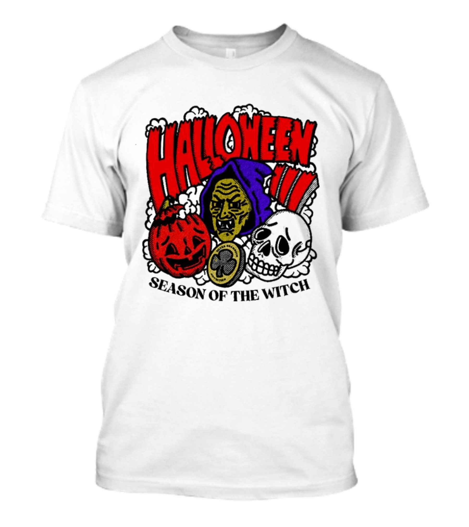 Halloween Season Of The Witch Pumpkin Skull T-Shirt