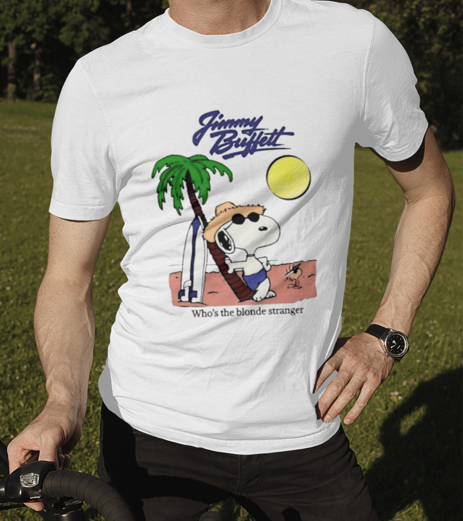 Jimmy Buffett Snoopy Who's The Blonde Stranger Surfing Palm Beach Moon T-Shirt