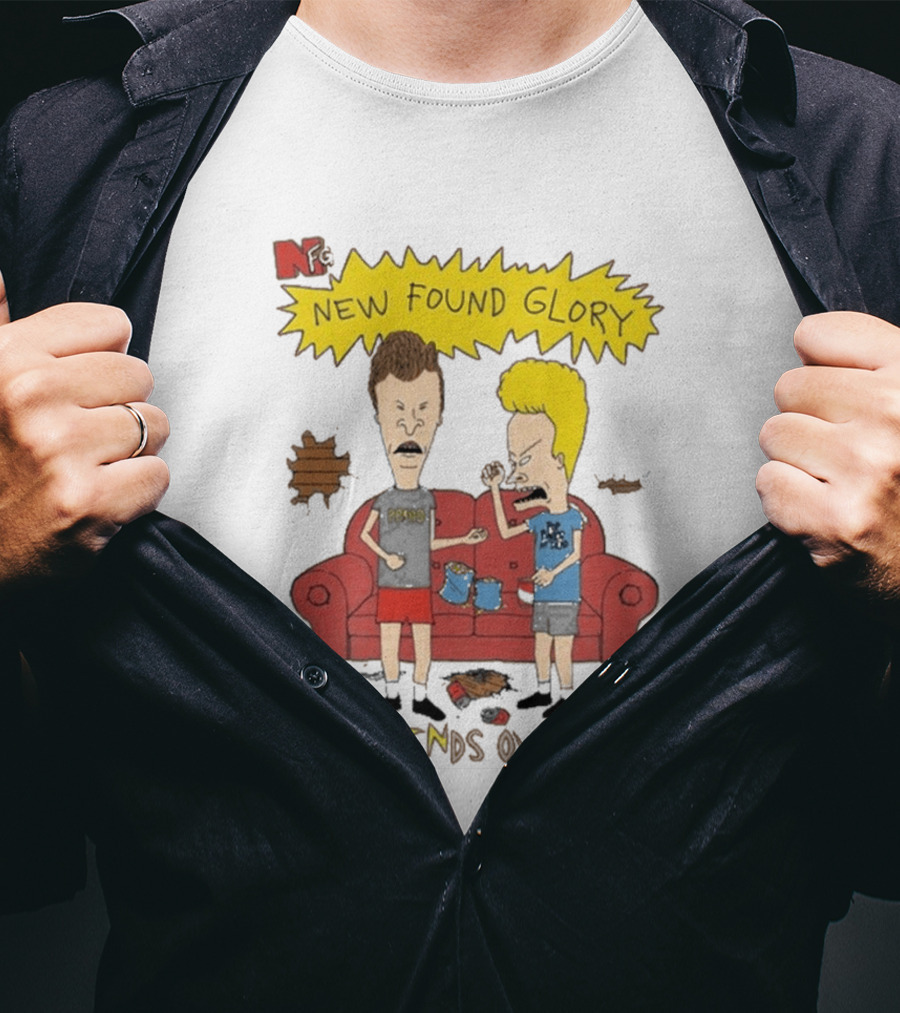 New Found Glory My Friends Over You Cartoon Characters Couch Scene T-Shirt