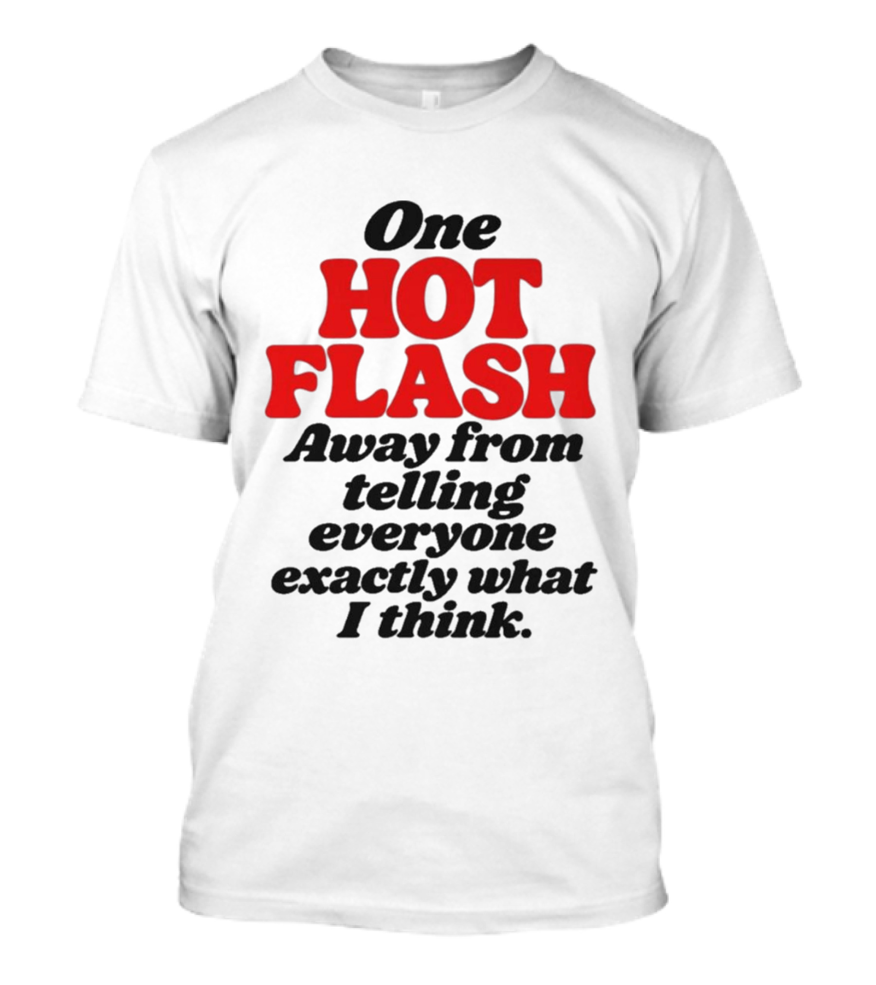 One Hot Flash Away From Telling Everyone Exactly What I Think T-Shirt