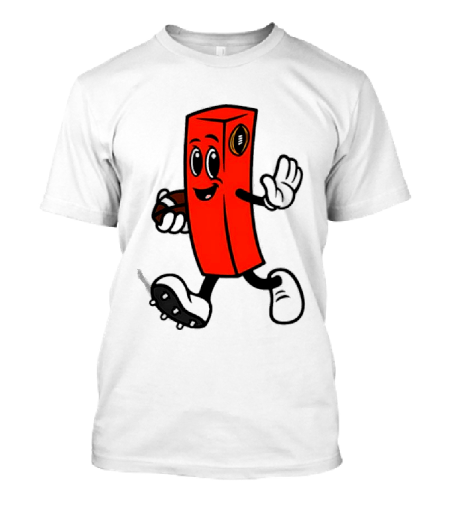 Perry Pylon Football Character With Cigar Walking T-Shirt