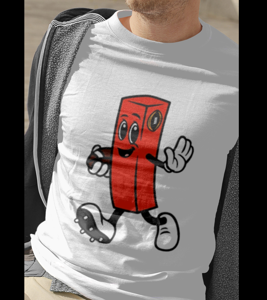 Perry Pylon Football Character With Cigar Walking T-Shirt