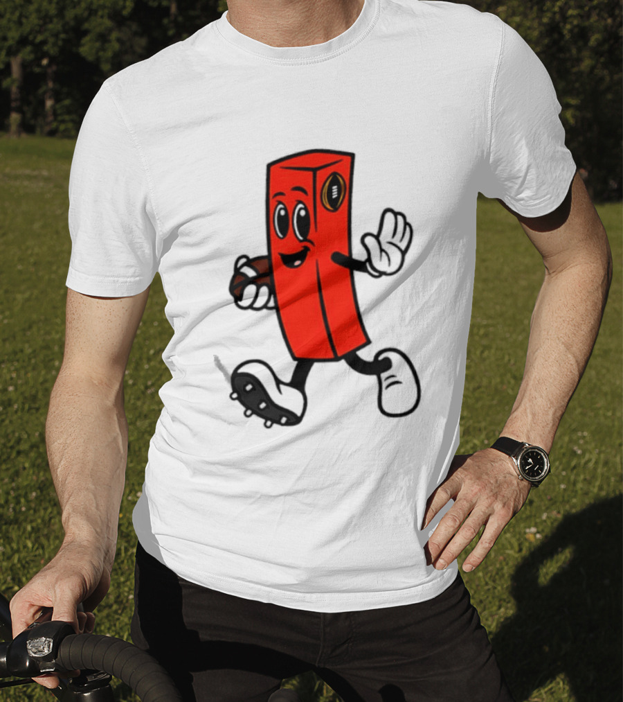 Perry Pylon Football Character With Cigar Walking T-Shirt
