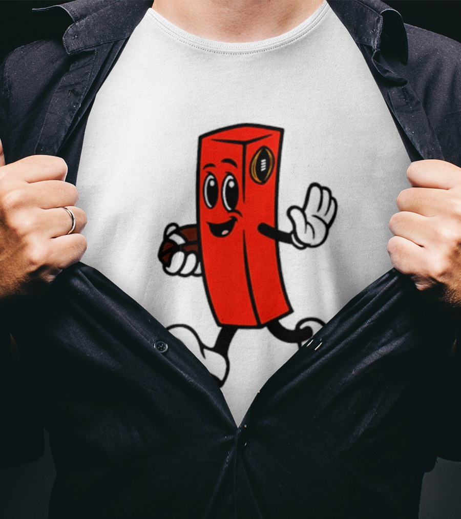 Perry Pylon Football Character With Cigar Walking T-Shirt