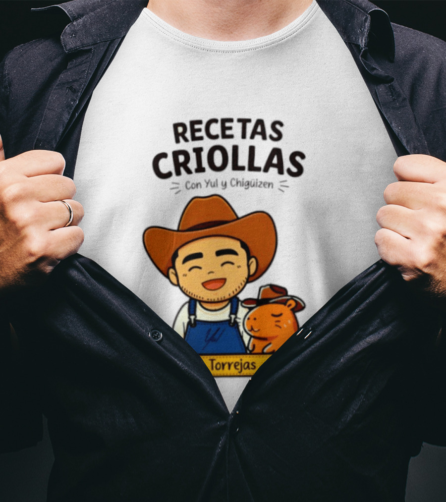 Recetas Criollas Con Yul Y Chigüizen Torrejas Vaquero Y Chigüiro T-Shirt