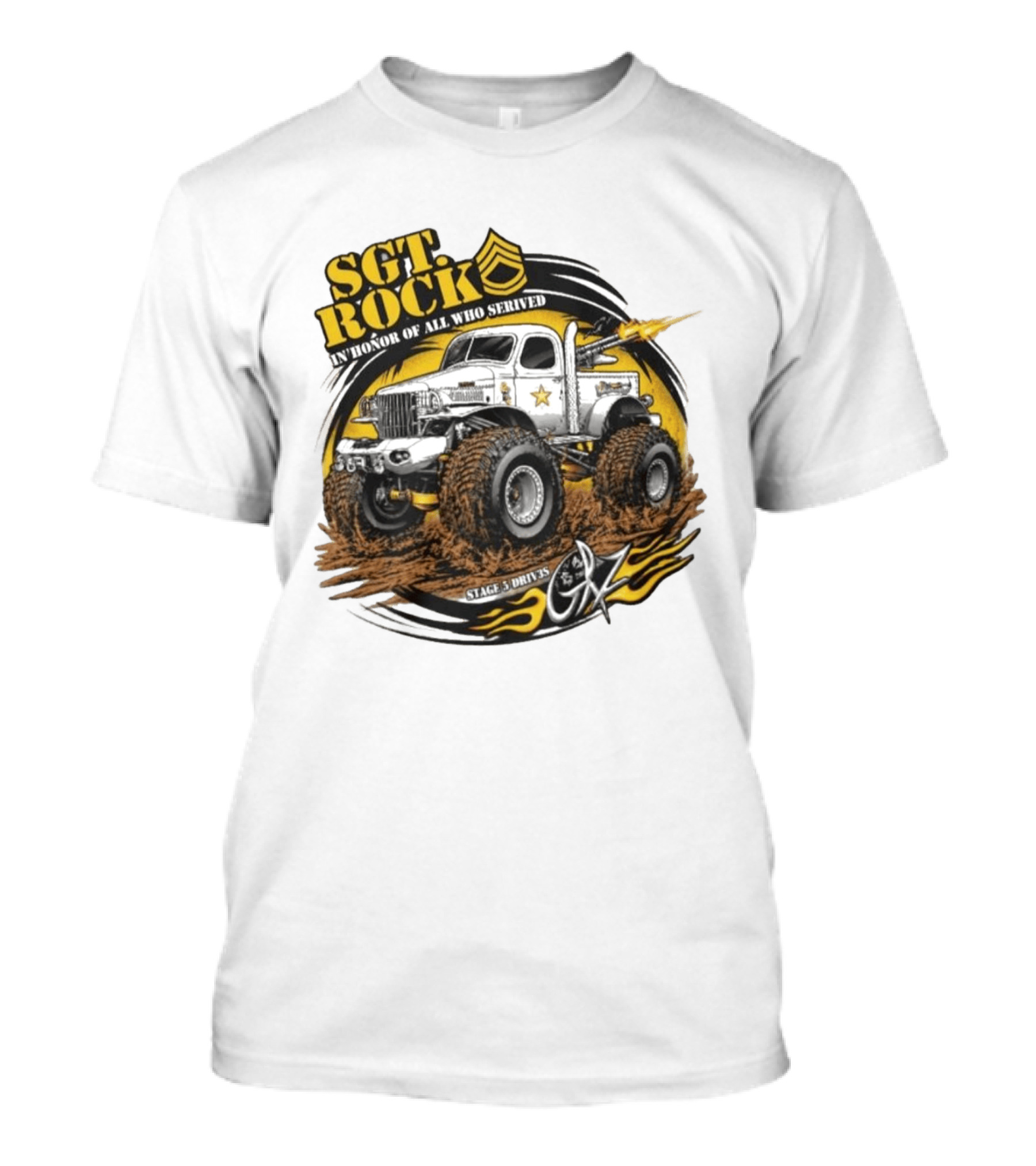 Sgt. Rock In Honor Of All Who Served Stage 5 Drives Oz T-Shirt