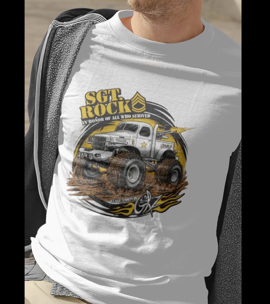 Sgt. Rock In Honor Of All Who Served Stage 5 Drives Oz T-Shirt