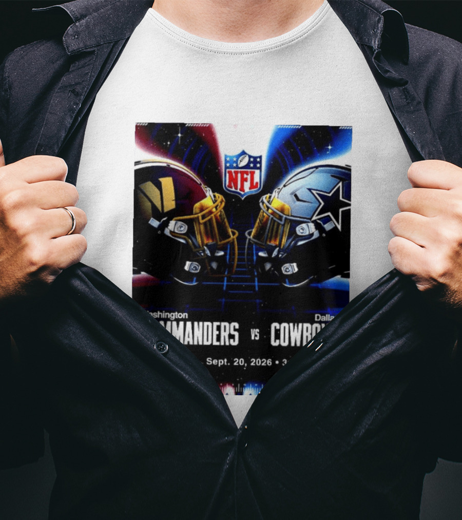 Washington Commanders Vs Dallas Cowboys NFL Matchup Week 2 September 20 2026 T-Shirt