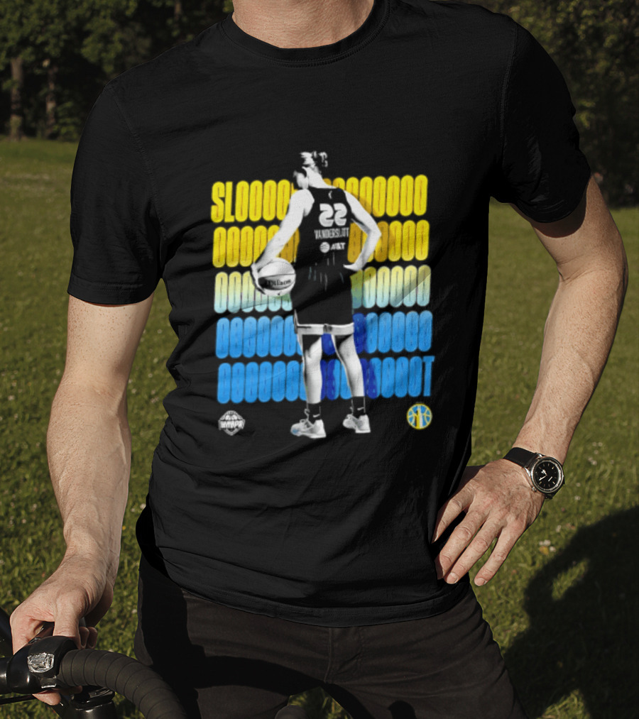 Chicago Sky Courtney Vandersloot Slooty 22 Blue Yellow Basketball T-Shirt