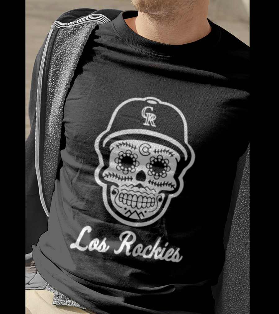Colorado Rockies Los Rockies Skull CR Cap 2026 T-Shirt