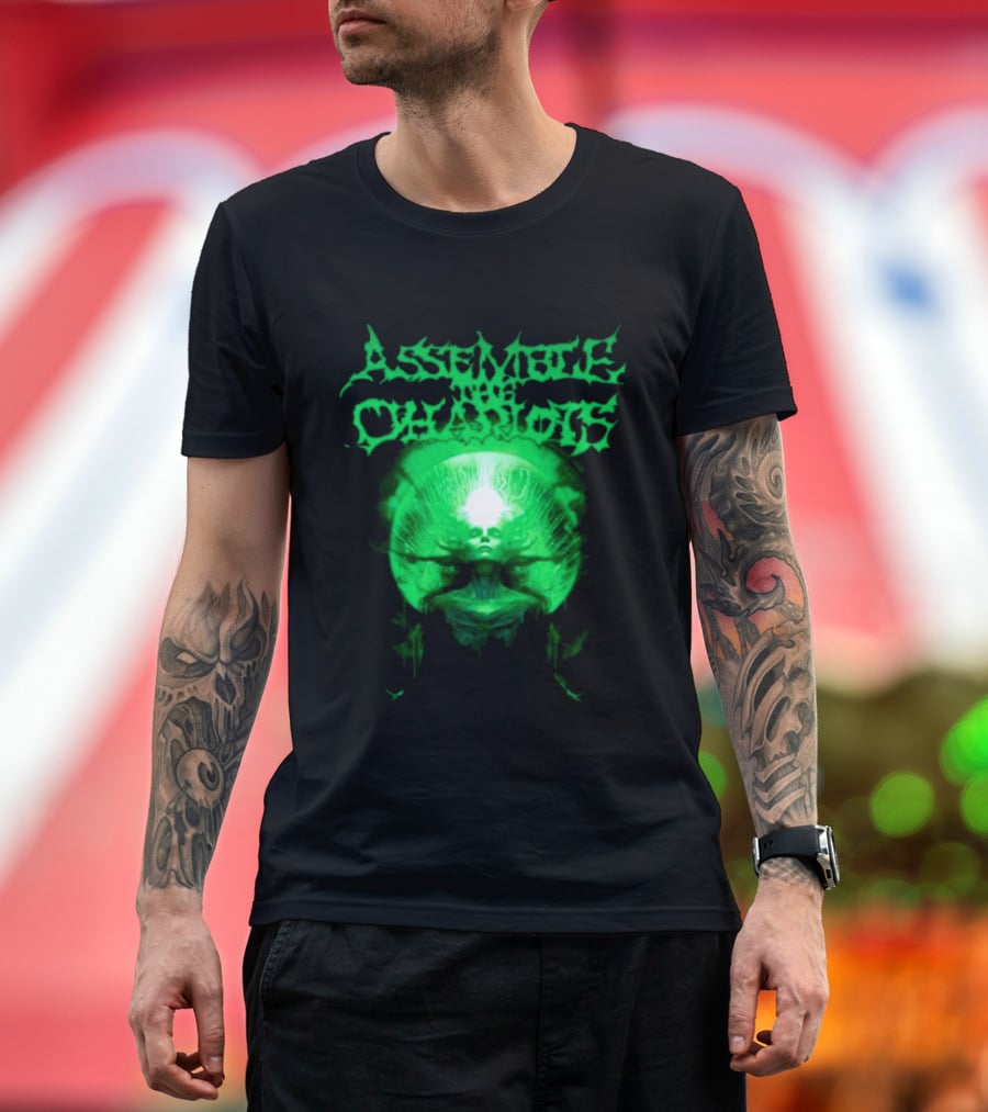 Indiemerchstore Assemble The Chariots Green Divine Glowing Entity T-Shirt