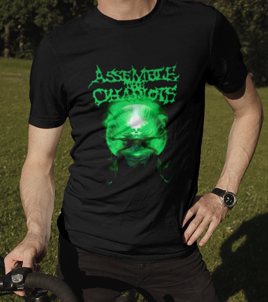 Indiemerchstore Assemble The Chariots Green Divine Glowing Entity T-Shirt