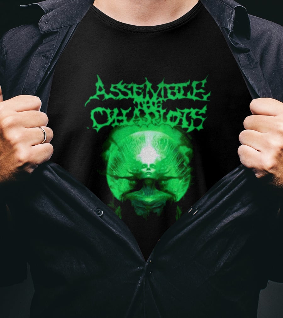Indiemerchstore Assemble The Chariots Green Divine Glowing Entity T-Shirt