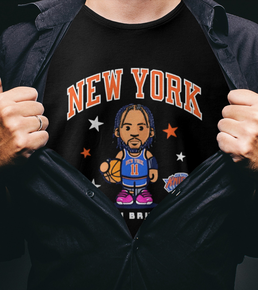 Jalen Brunson New York Knicks 11 Basketball Cartoon Stars T-Shirt