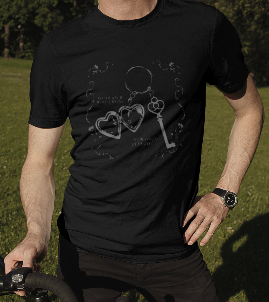 Many Things Store Loustat Baby To Be Loved By Death Key And Heart T-Shirt