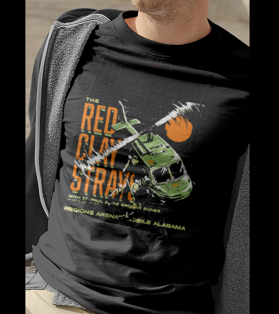 The Red Clay Strays With St. Paul & The Broken Bones Helicopter March 26 2027 Regions Arena Mobile Alabama T-Shirt