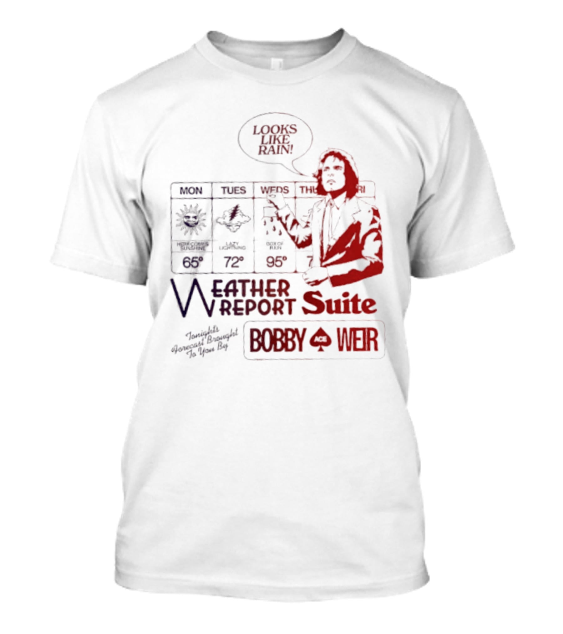 Bobby Weir Looks Like Rain Weather Report Suite T-Shirt