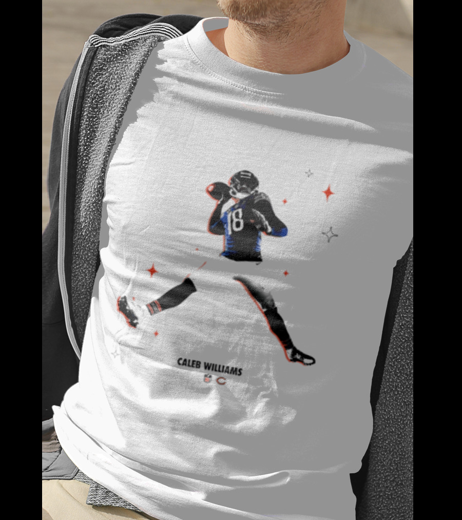 Caleb Williams Chicago Bears Fly Air Jordan 8 Pose T-Shirt