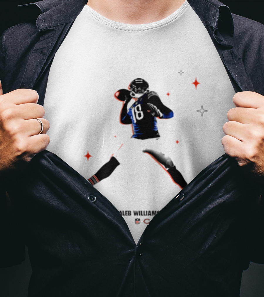 Caleb Williams Chicago Bears Fly Air Jordan 8 Pose T-Shirt