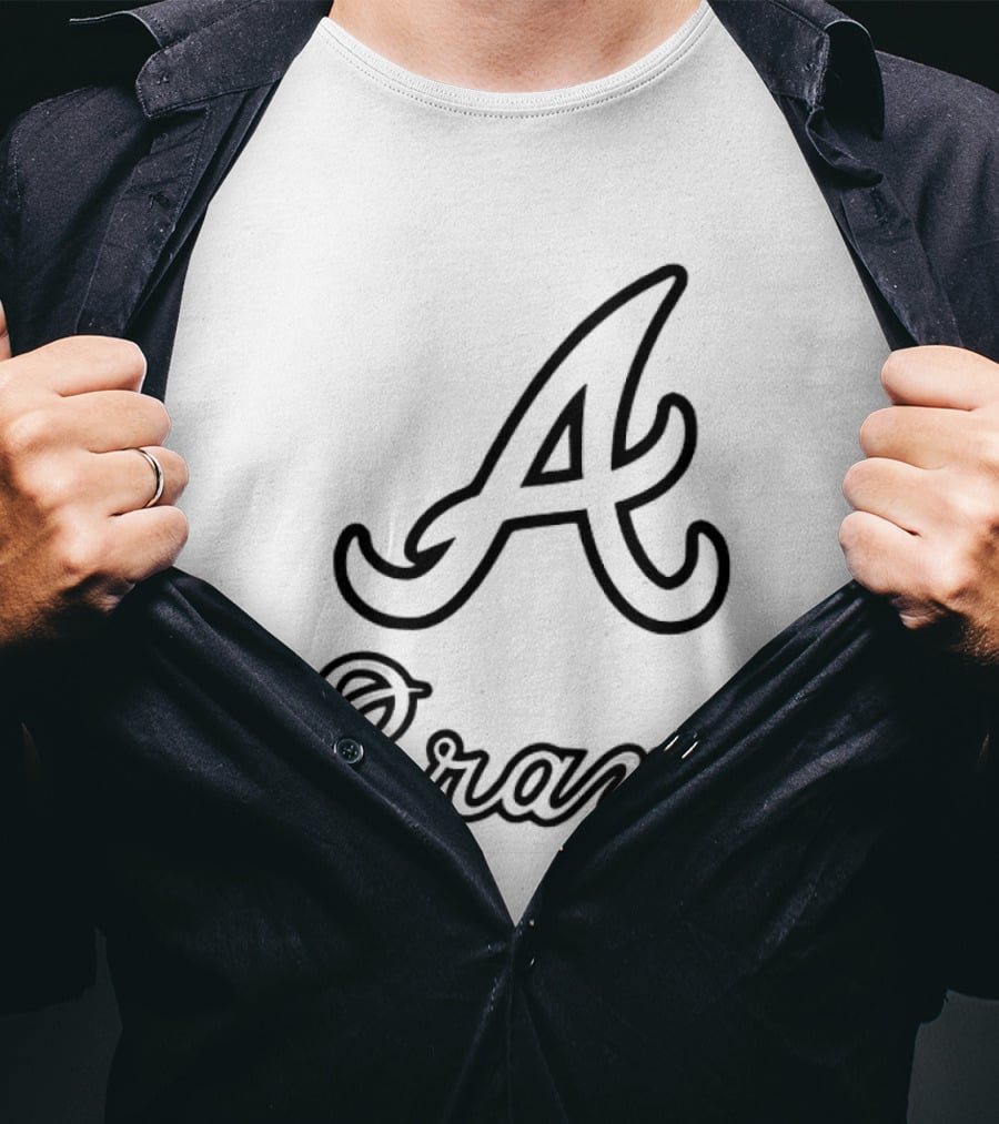 Chris Sale Wearing Atlanta Braves A Town Down Peace Up Two Sided T-Shirt