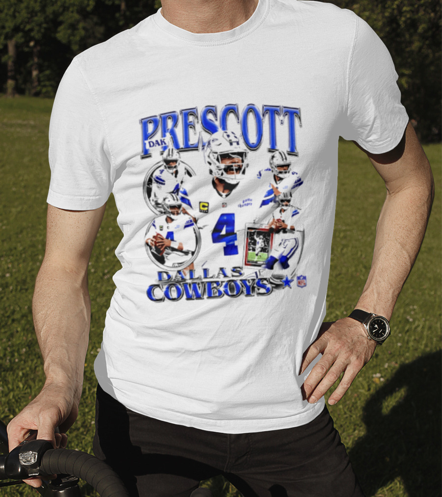 Prescott 4 Dallas Cowboys Player Collage 2026 T-Shirt