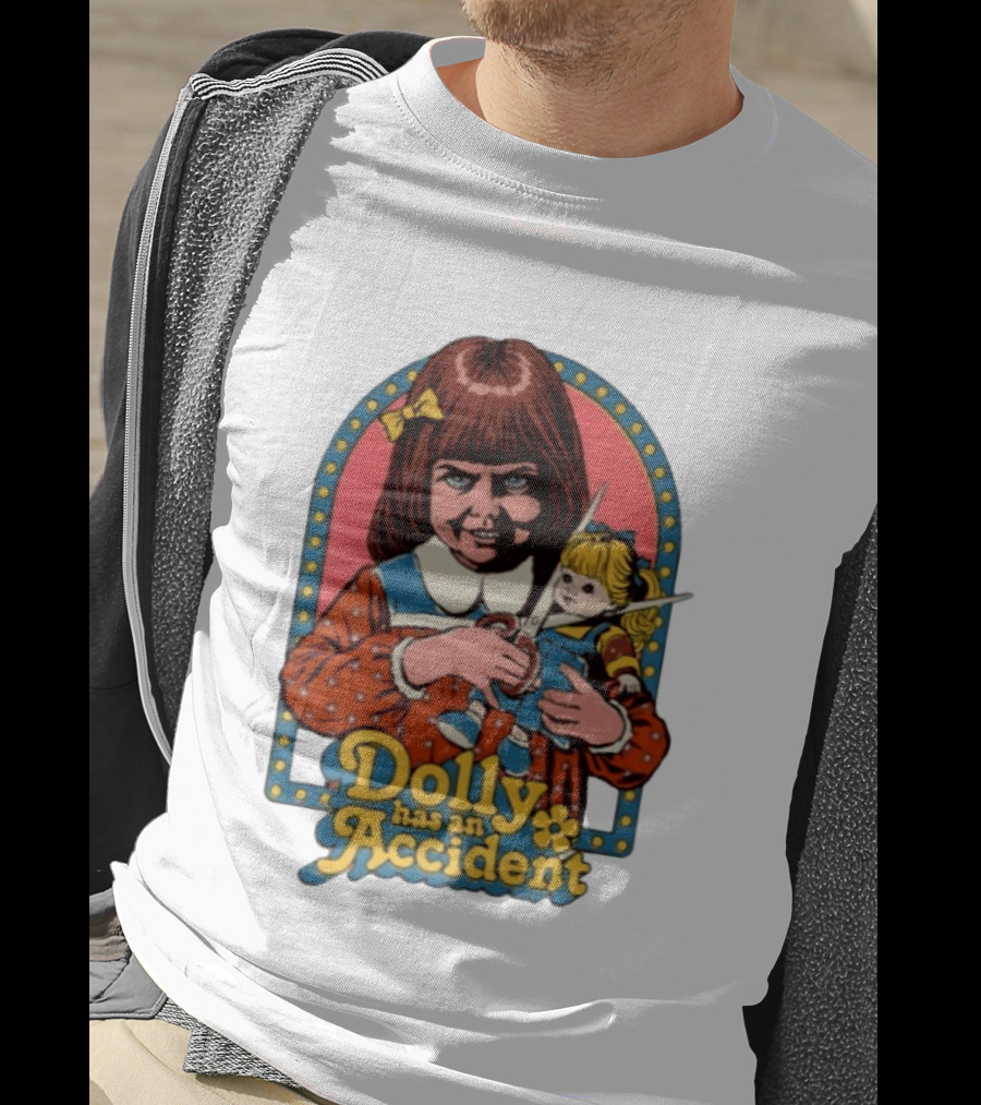 Dolly Has An Accident Creepy Doll Steven Rhodes T-Shirt