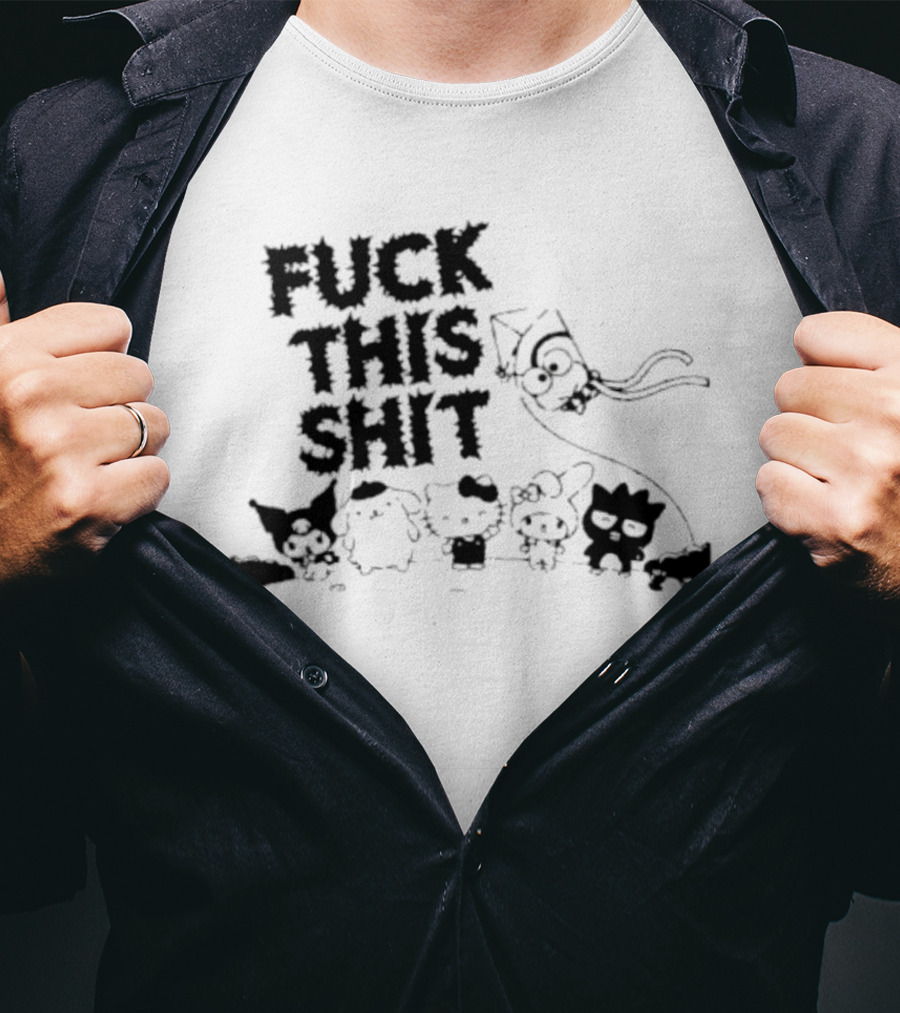 Sanrio Hello Kitty Characters 'Fuck This Shit' Cartoon T-Shirt