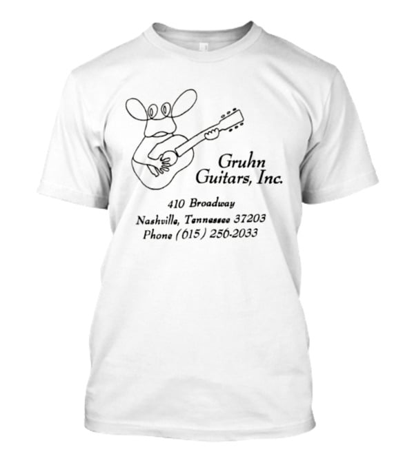 Gruhn Guitars Inc 410 Broadway Nashville Tennessee 37203 Phone 615 256 2033 T-Shirt