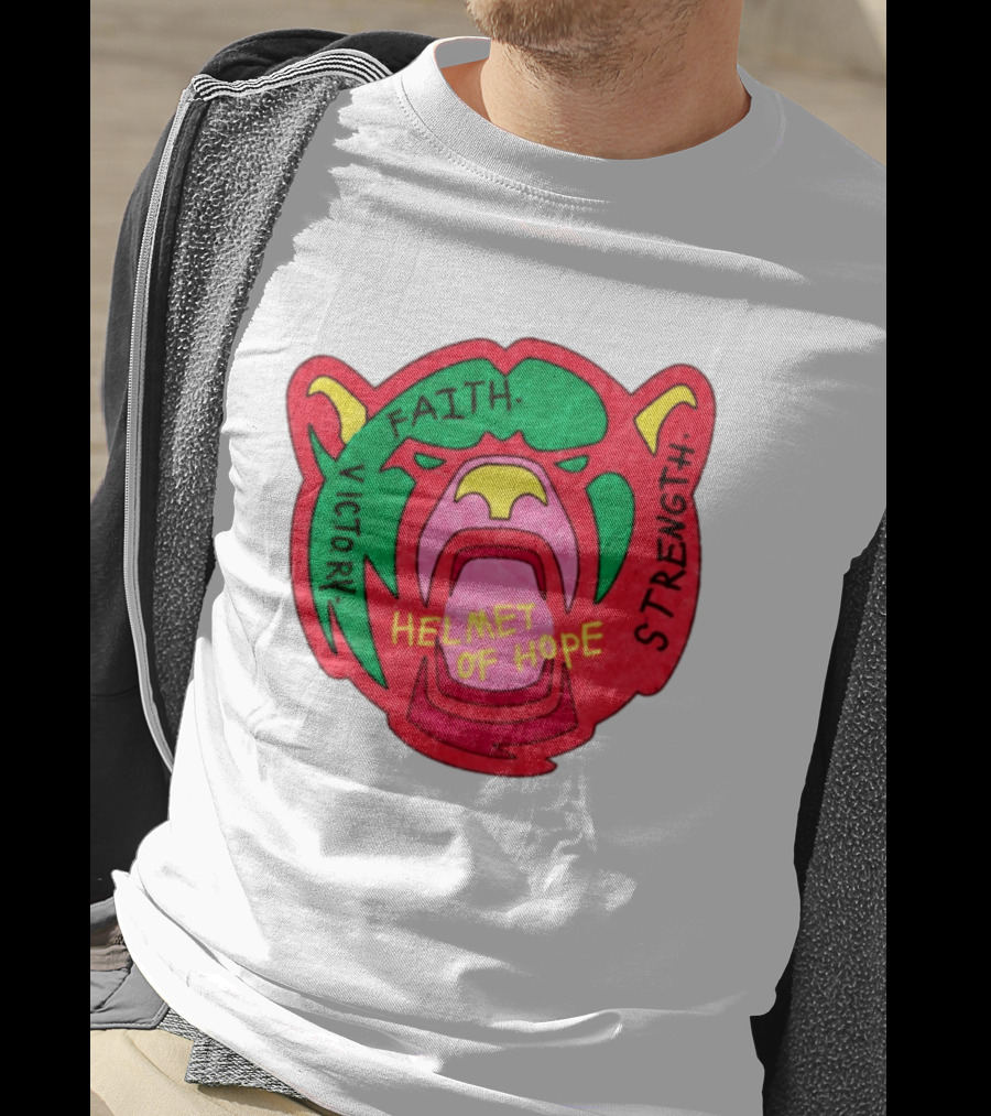 Helmet Of Hope Faith Victory Strength Baylor Football Bear T-Shirt
