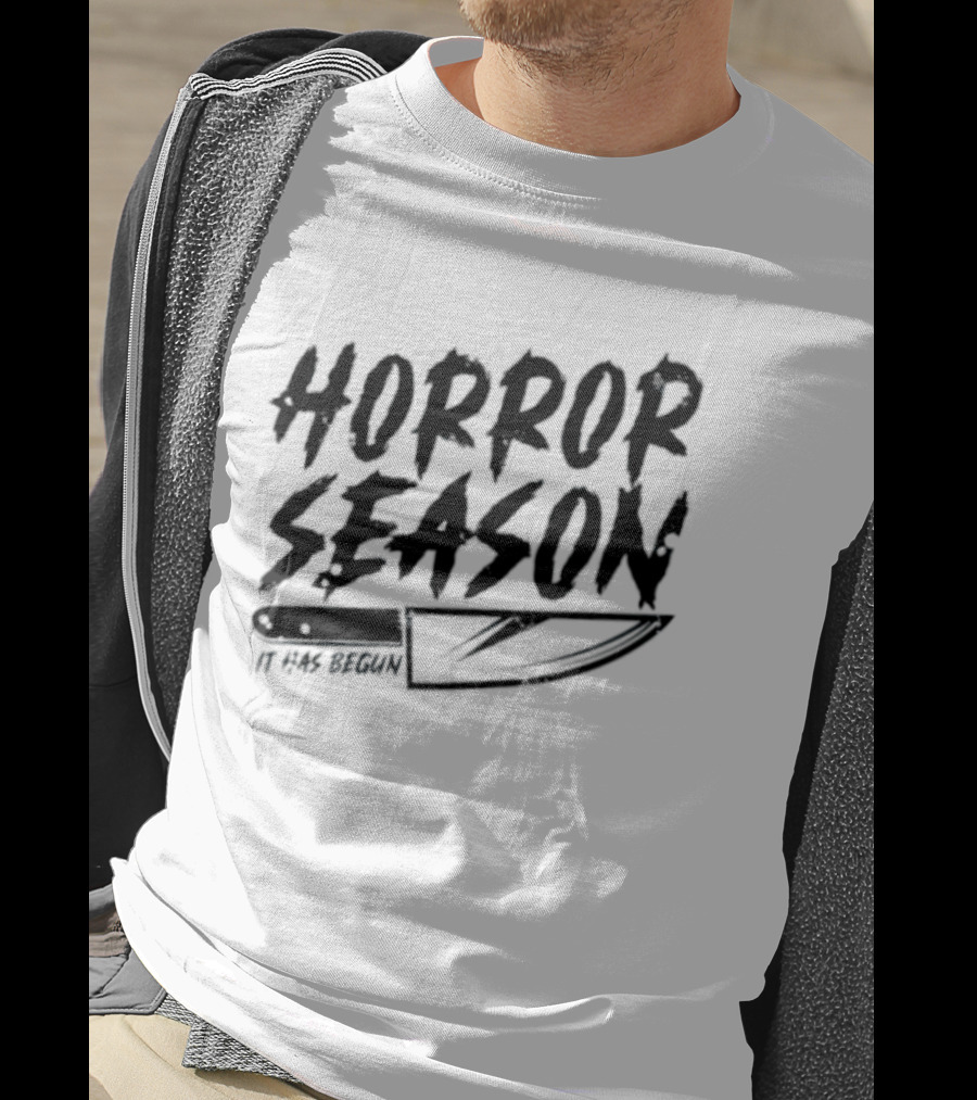 Horror Season It Has Begun Scary Halloween Knife T-Shirt