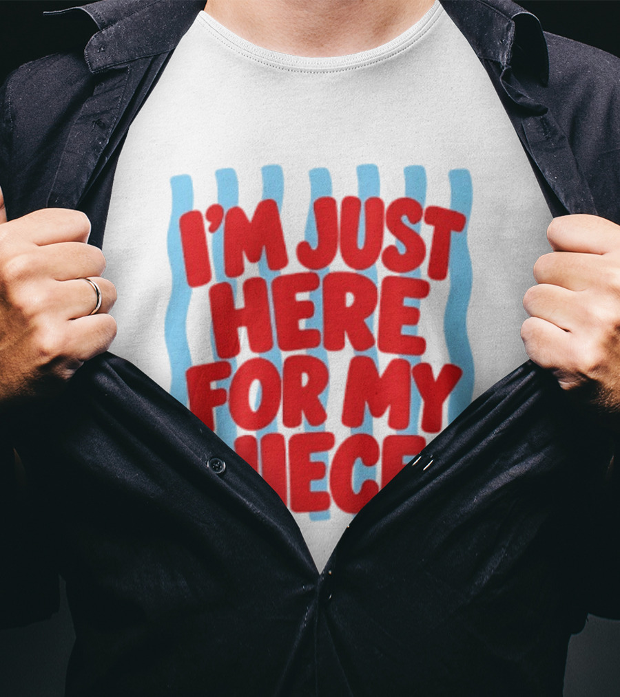 I'm Just Here For My Niece Family Bonding Cute Bow T-Shirt