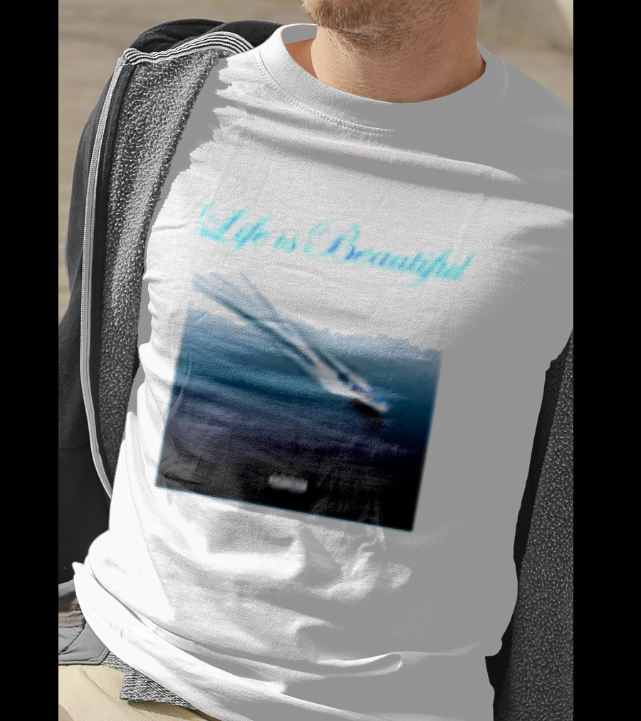 Life Is Beautiful Album White Larry June Shop T-Shirt