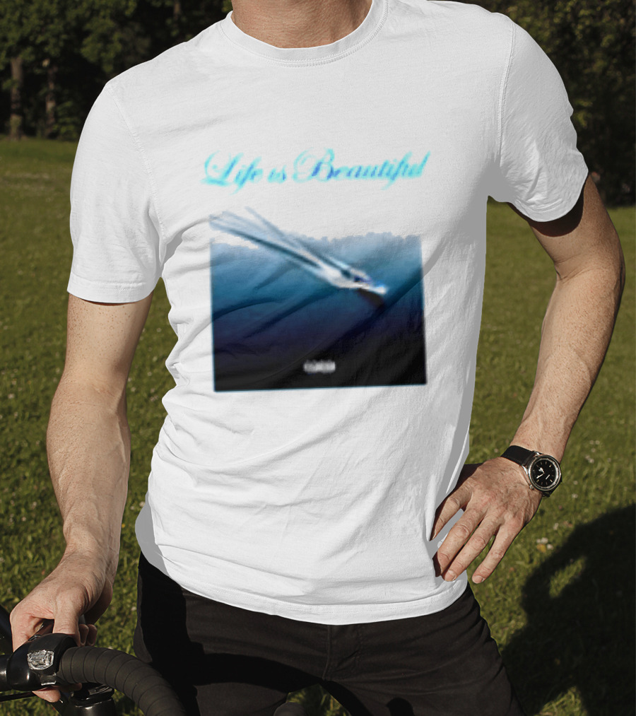 Life Is Beautiful Album White Larry June Shop T-Shirt