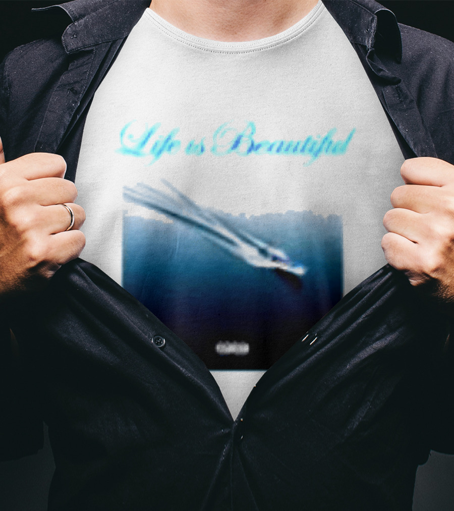 Life Is Beautiful Album White Larry June Shop T-Shirt