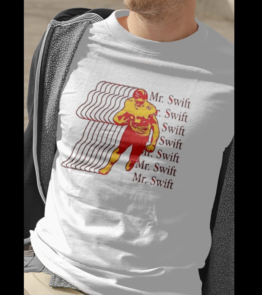 Mr. Swift 87 Kansas City Chiefs Football Player 2 Sided Back T-Shirt