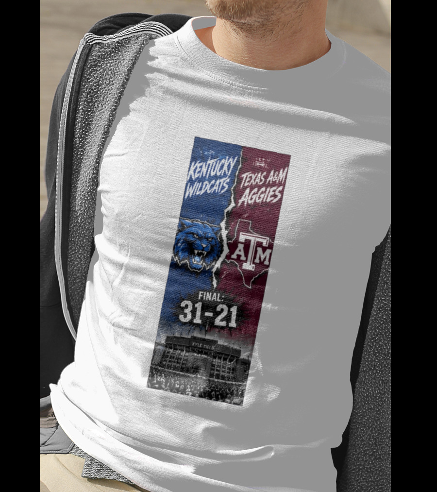 Kentucky Wildcats Vs Texas A&M Aggies Final 2026 Score 31 21 At Kyle Field T-Shirt