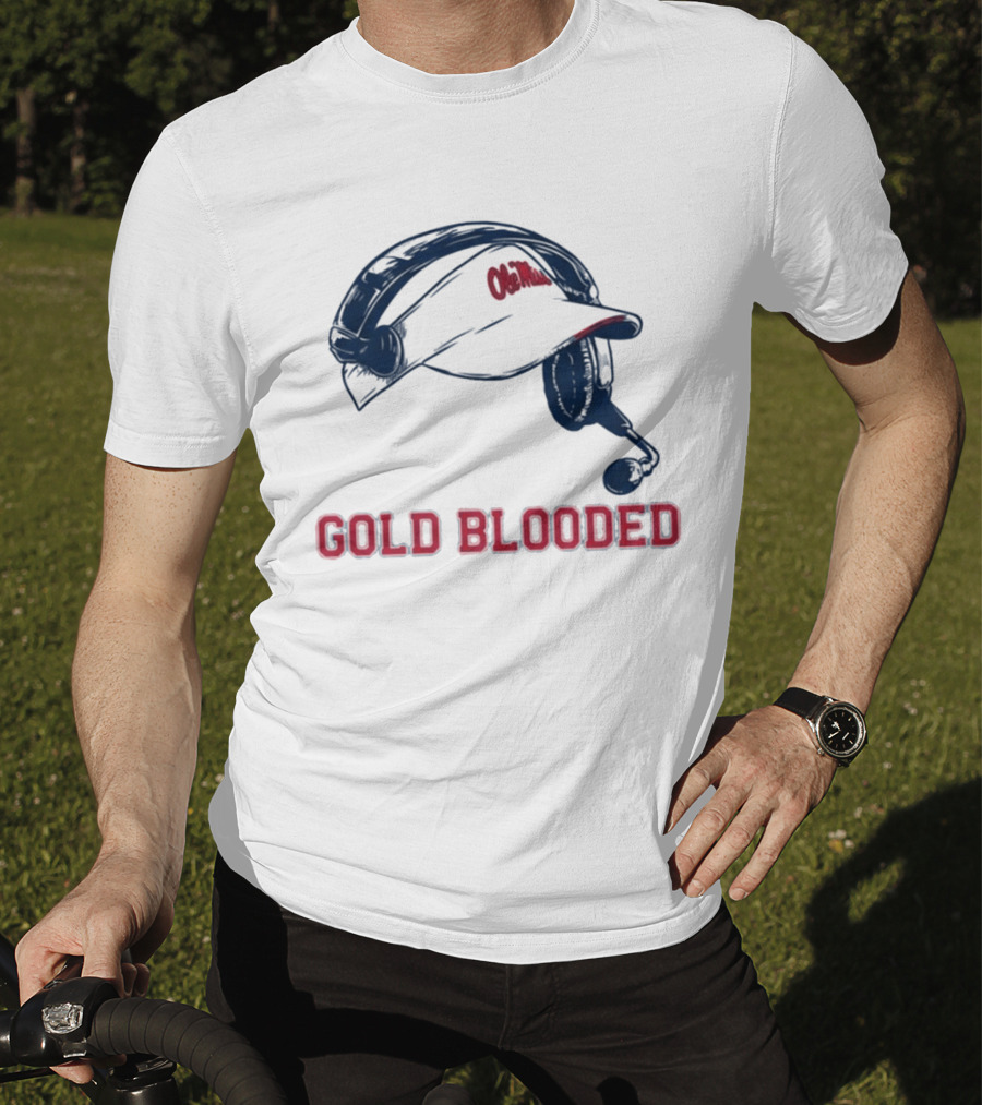 Ole Miss Head Coach Visor Gold Blooded T-Shirt